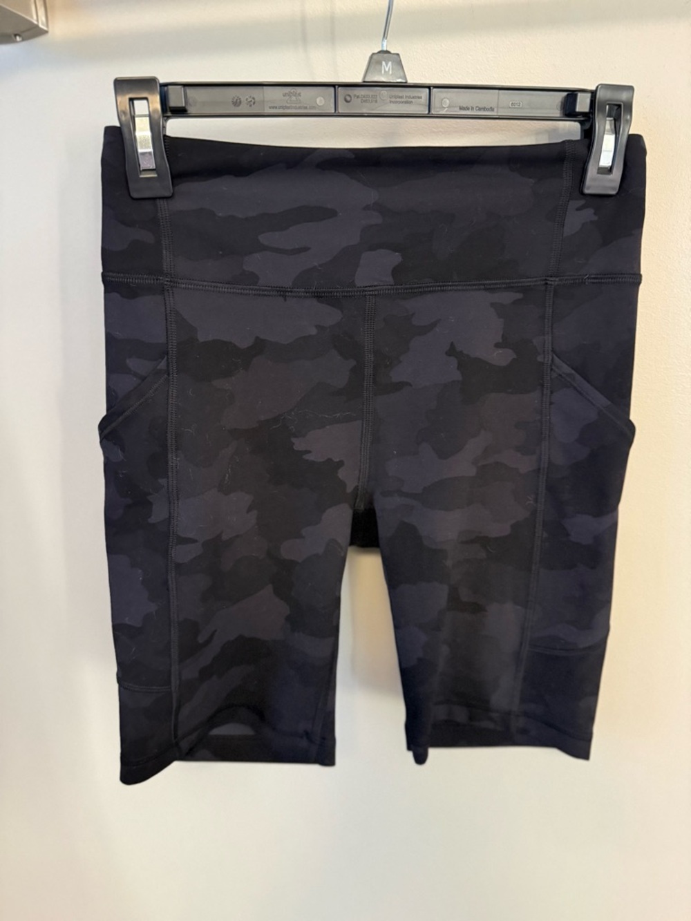 Lululemon Women's Align Black Camo High-Waist Bike Shorts